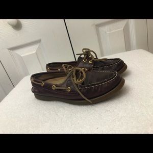 Sperry Top-Sider Womens 5M Reddish Brown Deck Shoe